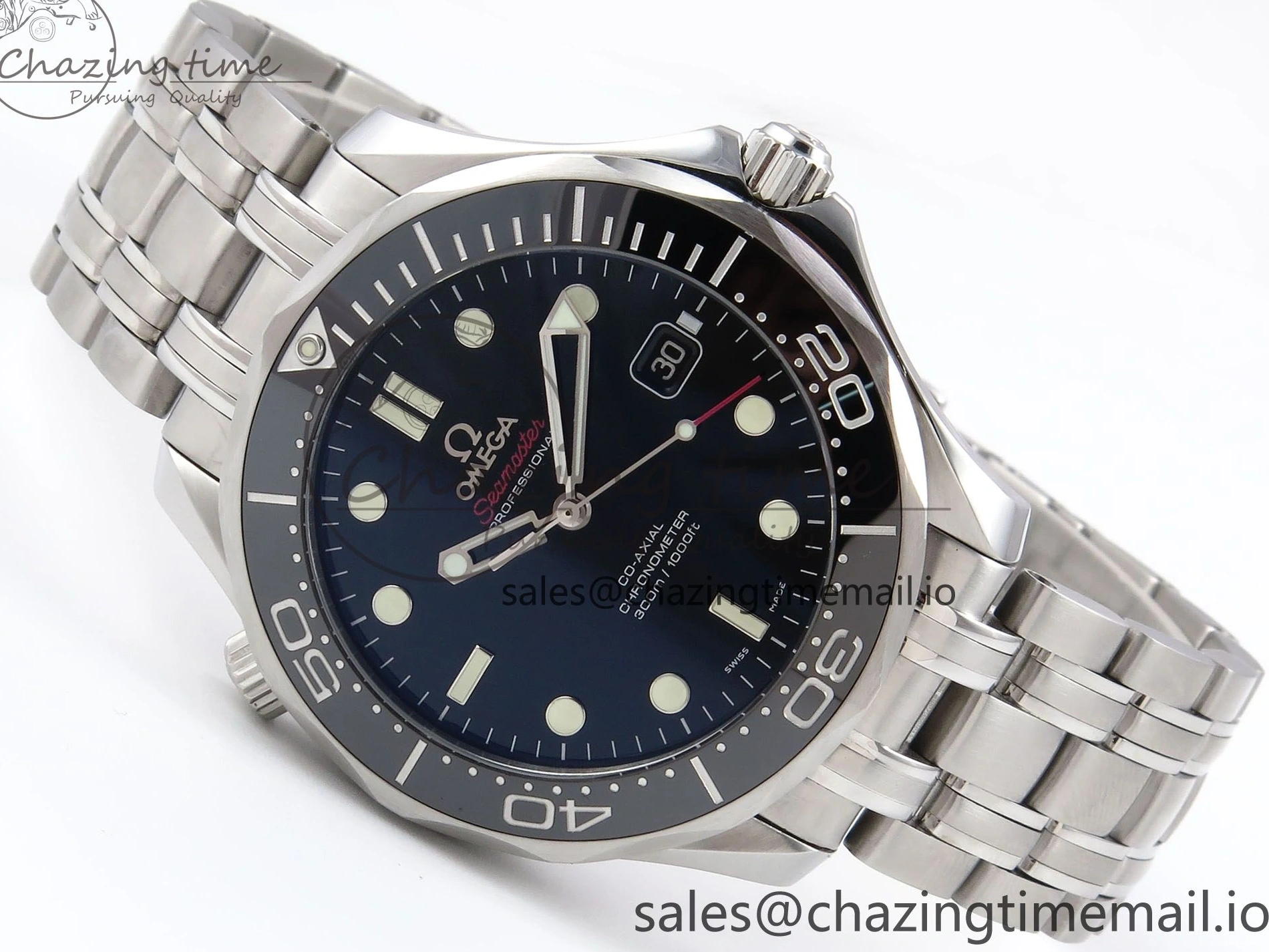 0315 Seamaster Diver 300M OMF 1:1 Best Edition Black Ceramic Black Dial on SS Bracelet A Seasonal 7708
